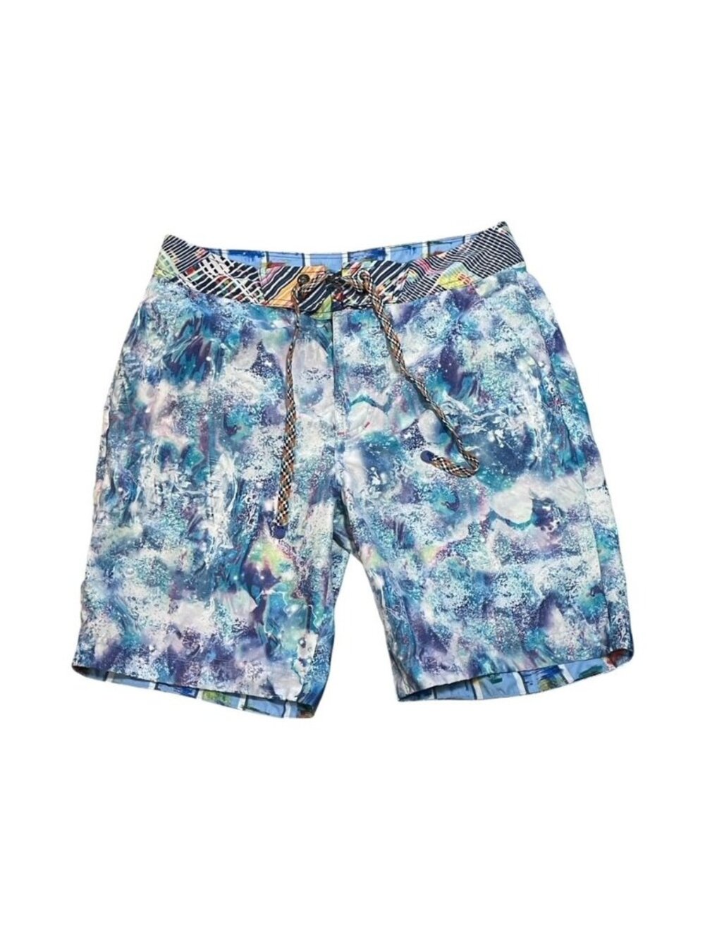 Robert Graham Tie Dye Psychedelic Pattern Lined Swim Trunk Shorts Classic Fit 32